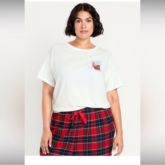 Old navy Santa flannel pants and top set - Picture 5 of 5